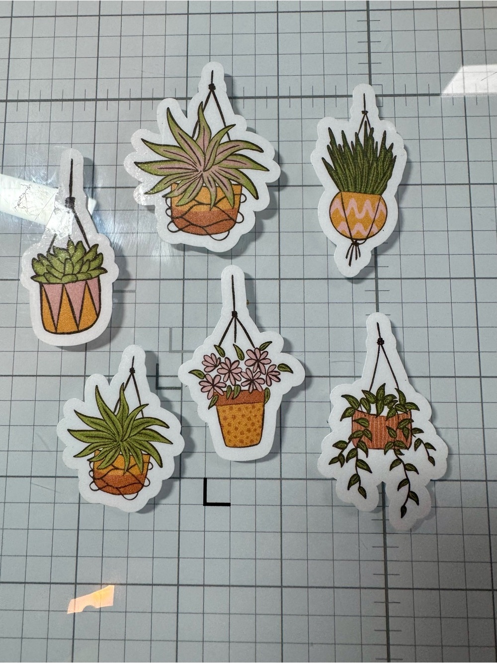 Hanging Plants Laminated Stickers